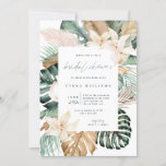 Gold Tropical Floral Bridal Shower Invitation at Zazzle