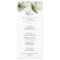Gold Tropical Foliage Floral Dinner Menu