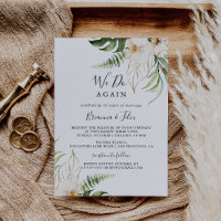Gold Tropical Foliage We Do Again Vow Renewal