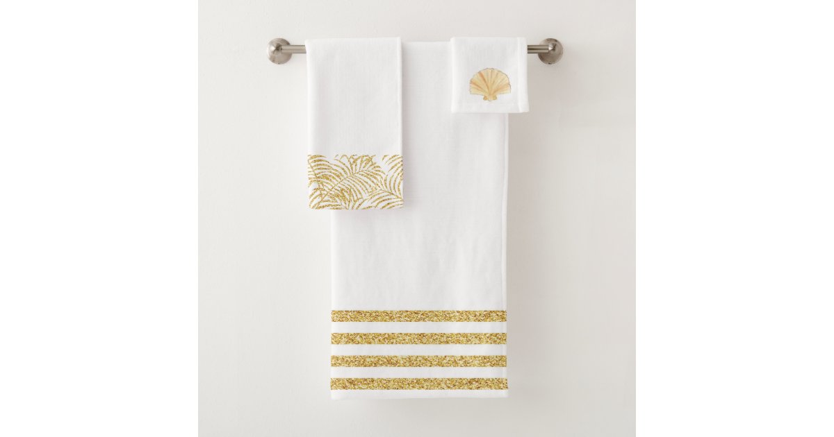 Gold Tropical Hand Towel Set Zazzle