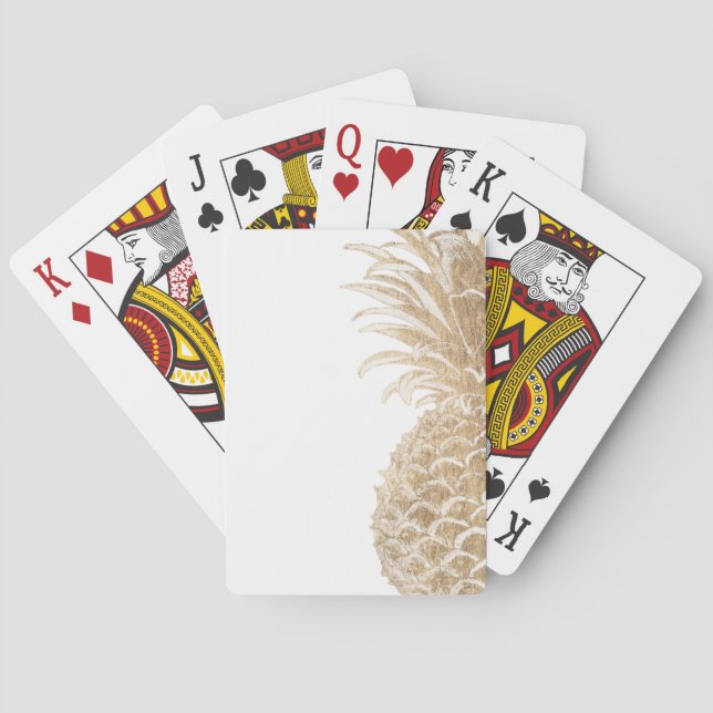 Gold Tropical Pinneapple Poker Cards (Back)
