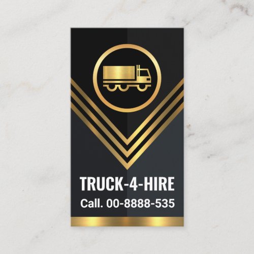 Gold Truck Arrows Logistics Driver Business Card
