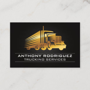 Gold Truck Logo Business Card