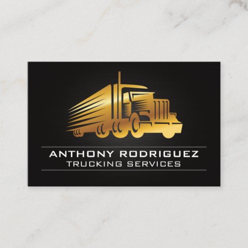 Gold Truck Logo Business Card