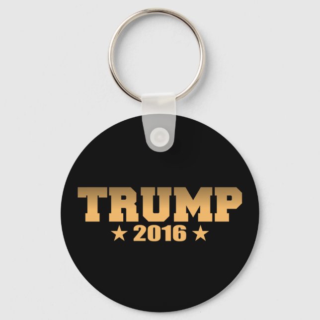 Gold Trump 2016 Campaign Keychain (Front)