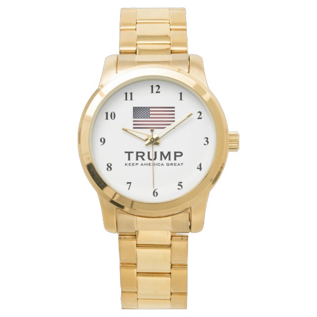 Gold Trump bracelet watch for republican women (Front)