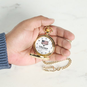 Gold Trump pocket watch - Keep America Great