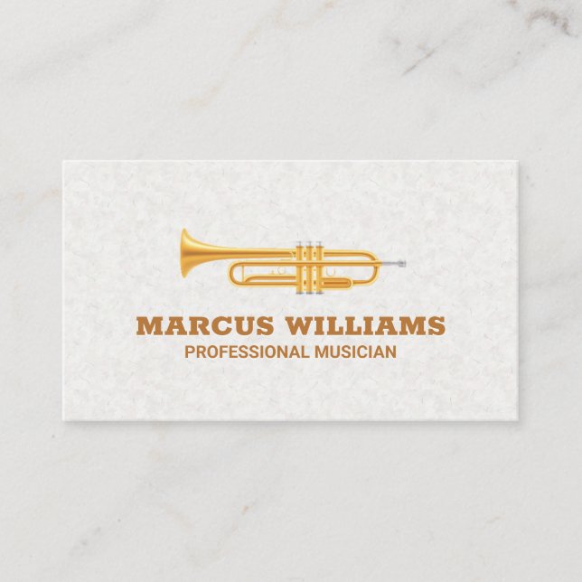 Gold Trumpet  Business Card (Front)