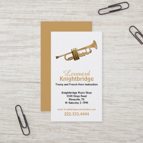 Gold Trumpet Business Card