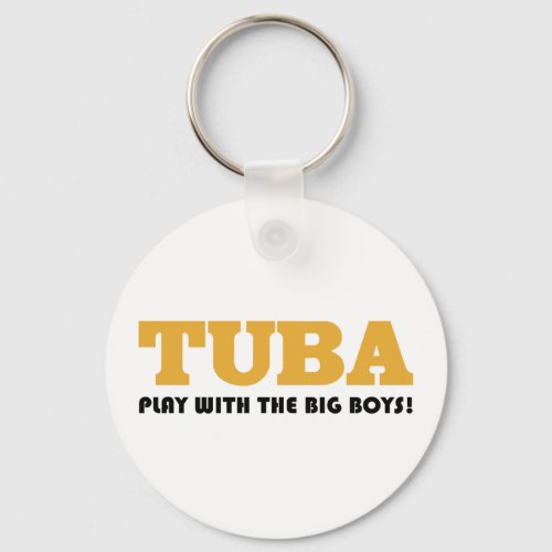 Gold Tuba Attitude Gift Keychain