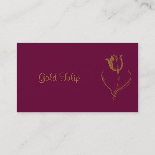 Gold Tulip Business Card Templates