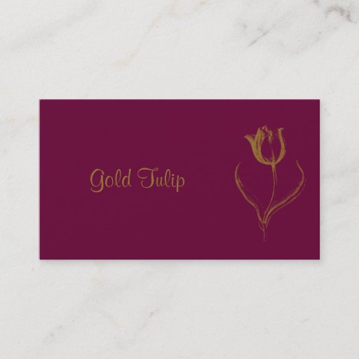 Customizable Gold Tulip Business Card Templates