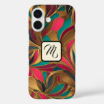 Gold Turquoise and Ruby Splash iPhone 16 Case