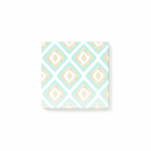Gold & Turquoise Chic Ikat Pattern