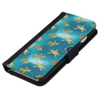 Gold Turtles iPhone 6 Wallet Style Case