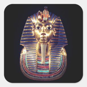 Gold Tutankhamun Pharaoh Death Mask Sticker