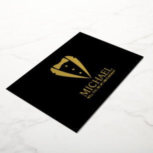 Gold Tuxedo Suit Personalized Groomsman Proposal Foil Invitation