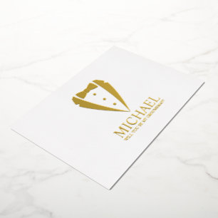 Gold Tuxedo Suit Personalized Groomsman Proposal Foil Invitation
