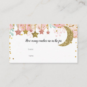 Gold twinkle How Many Candies in the jar Card