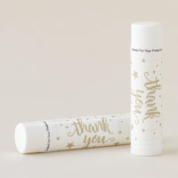 Gold Twinkle Little Star Baby Shower Thank You Lip Balm