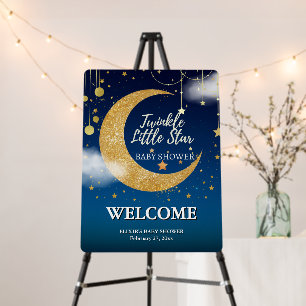 Gold Twinkle Little Star Dreamy Baby Shower Foam Board