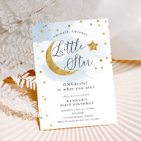 Gold Twinkle Stars, ONEderful Blue First Birthday