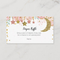 Gold twinkle twinkle Diaper Raffle Enclosure Card