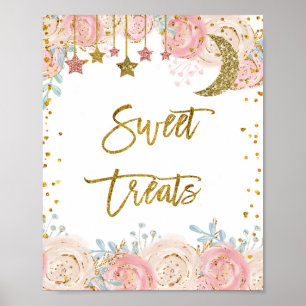 Gold twinkle twinkle star watercolor Sweet Treats Poster