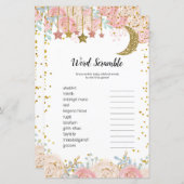 Gold twinkle twinkle Watercolor Word Scramble Game (Front/Back)