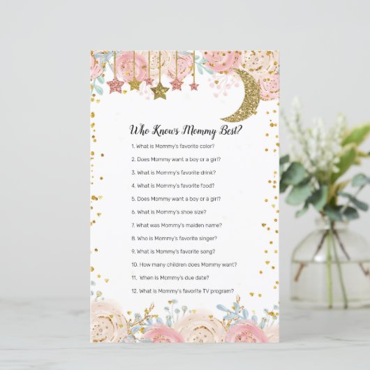 Gold twinkle Who Knows Mommy game (Standing Front)