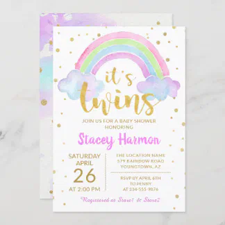 Twins Baby Shower Invitations Updated 2021 Zazzle