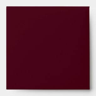 Gold Type Deco Burgundy Wedding Square Envelope