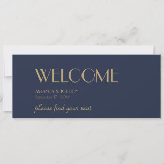 Gold Type Deco | Dark Navy Seating Chart Header