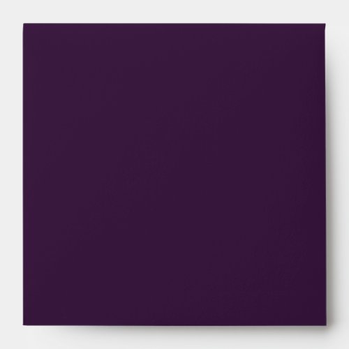 Gold Type Deco Dark Purple Wedding Square Envelope