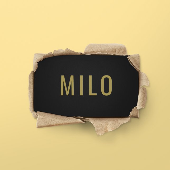 Gold Typography Classy Elegant Professional  Business Card (Creator Uploaded)