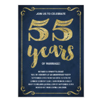 55th Wedding Anniversary Invitations & Announcements | Zazzle