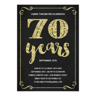 70 Th Birthday Invitations Sample 5