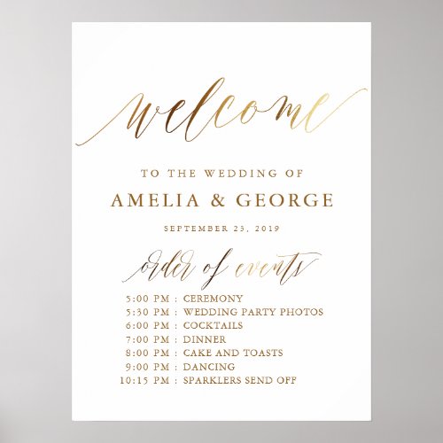 Gold Typography Script Elegant Poster