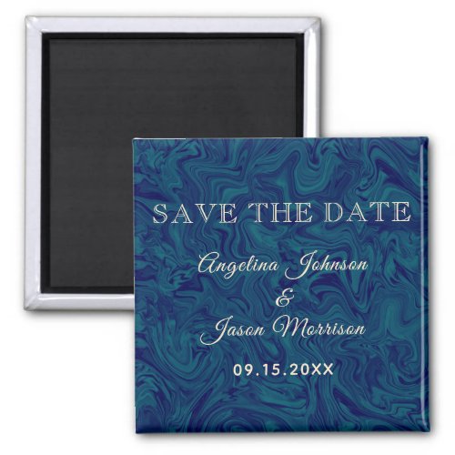 Gold Typography Wedding Save The Date Invitation Magnet