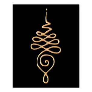 Gold Unalome Poster