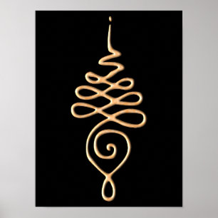 Gold Unalome Poster