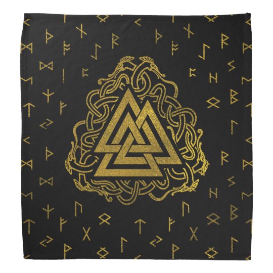 Bandana Viking Boussole Valknut Runes - Cache-Cou Mythologie Nordique - Multifonctionnel Hiver Sports Extérieur