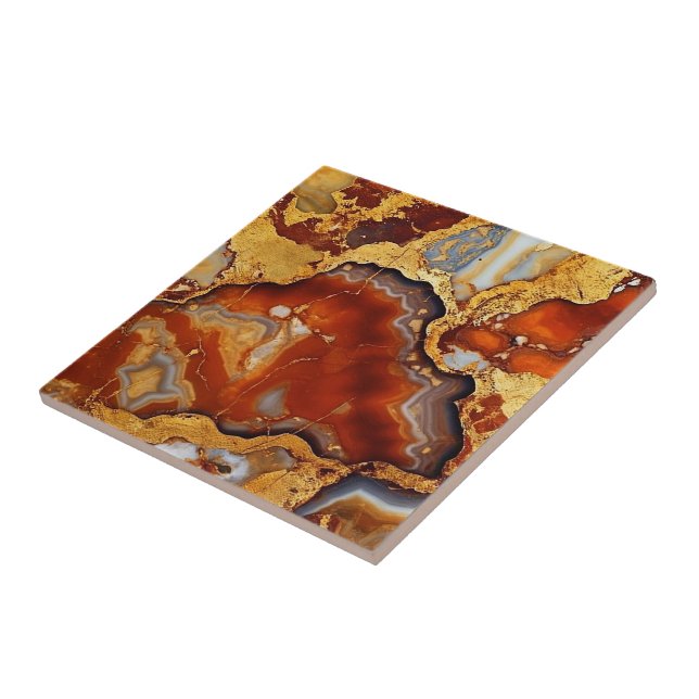 Gold Vein Agate Ceramic Tile (Side)