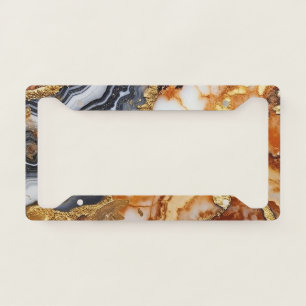 Gold Vein Agate License Plate Frame