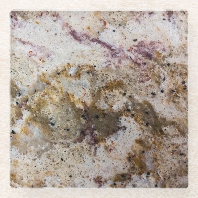 Gold vein quartz marble stone Coaster (Front)