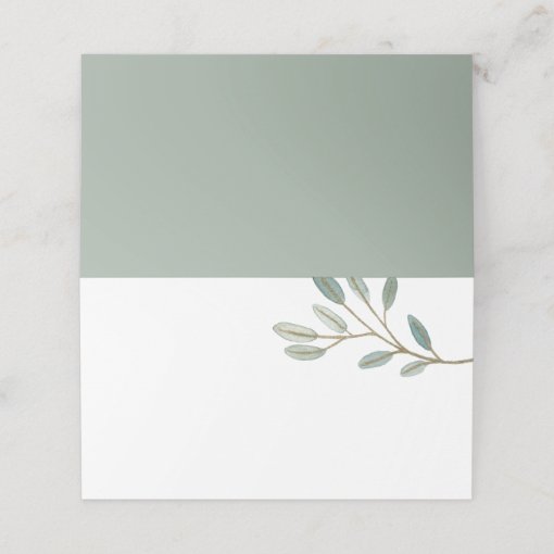 Gold Veined Eucalyptus Buffet Food Label Cards | Zazzle