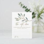 Gold Veined Eucalyptus Date Night Idea Cards (Standing Front)