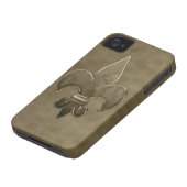 Gold Velvet Saints Fleur De Lis Case-Mate iPhone Case (Bottom)