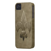 Gold Velvet Saints Fleur De Lis Case-Mate iPhone Case (Back Left)
