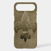 Gold Velvet Saints Fleur De Lis Case-Mate iPhone Case (Back)